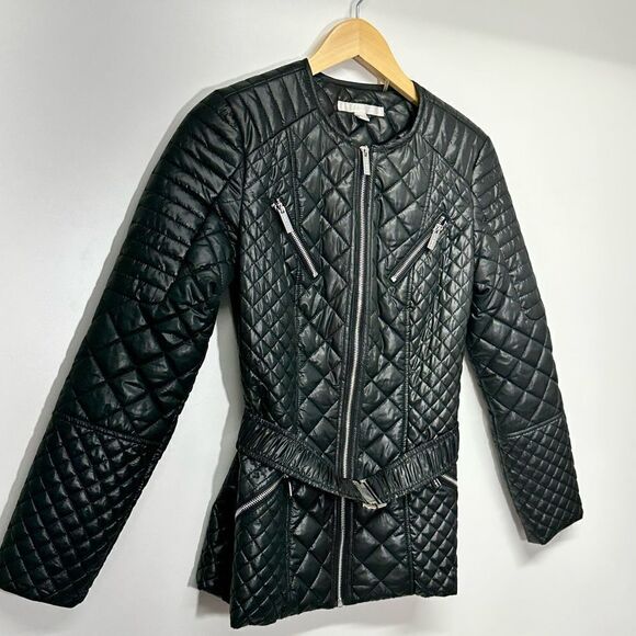 Via Spiga Black Quilted Zip Up Jacket Size XS - Picture 3 of 11